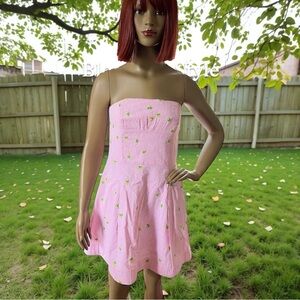 Lilly Pulitzer Pink and White Pinstripe SeerSucker Size 8